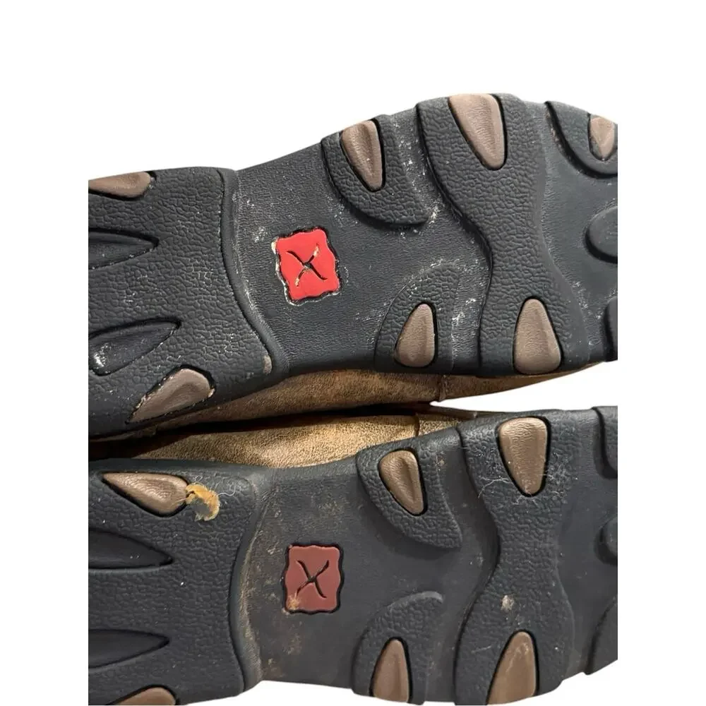 Twisted X Youth 3.5 Casual Moc Toe Leather Shoes in Brown